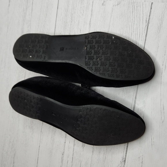 Birdies ballet flats in black velvet with faux fur lining. Size 7 - Picture 7 of 8